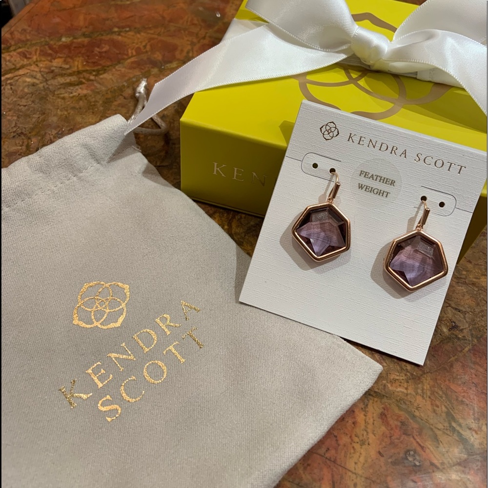 KENDRA SCOTT Vanessa Rose Gold Small Drop Earrings